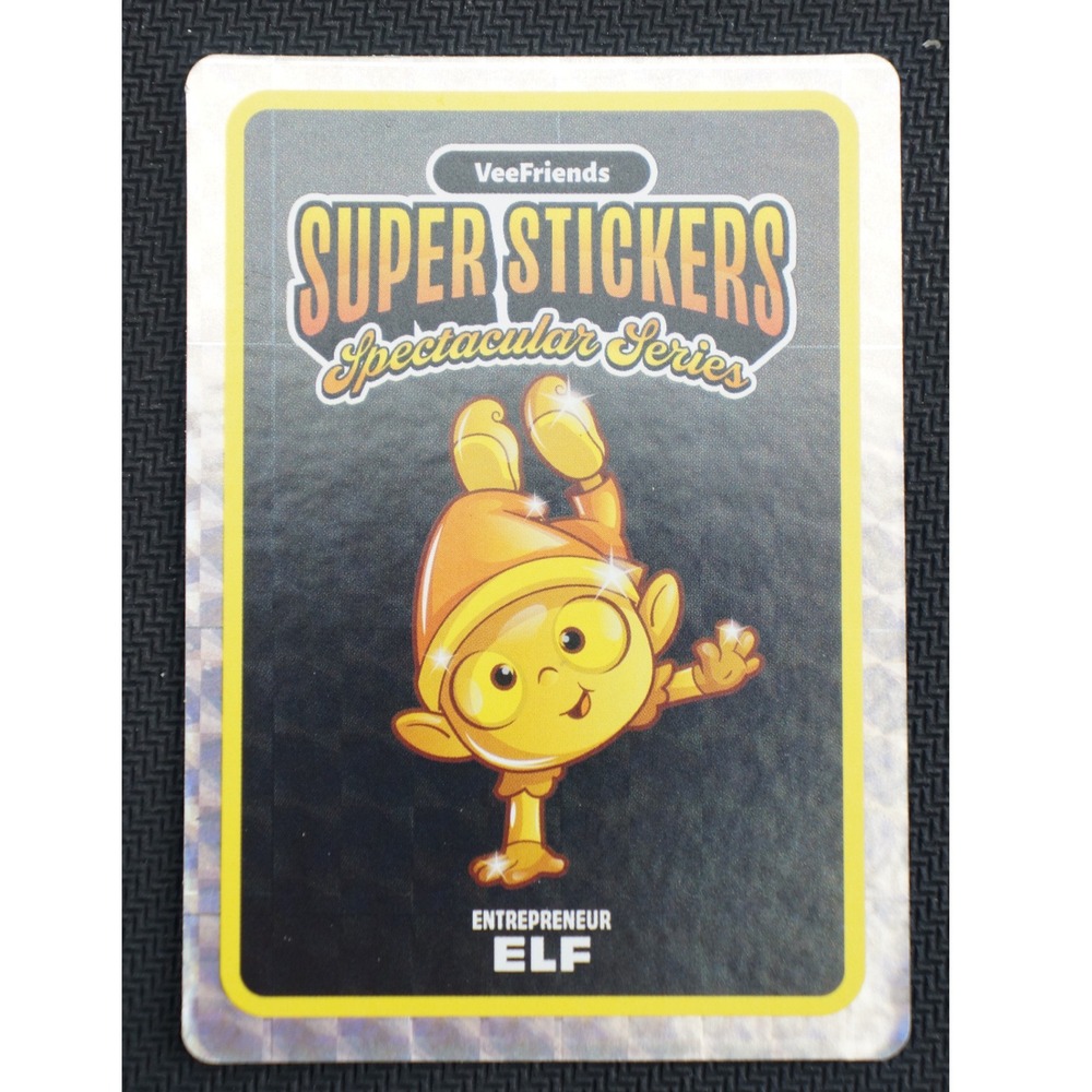 VeeFriends Super Stickers Spectacular Series Entrepreneur Elf Gold Base